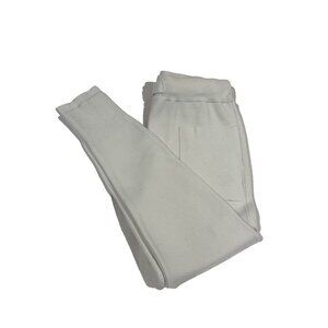 Zara Women's Size Medium White Knit Drawstring Joggers Sweatpants